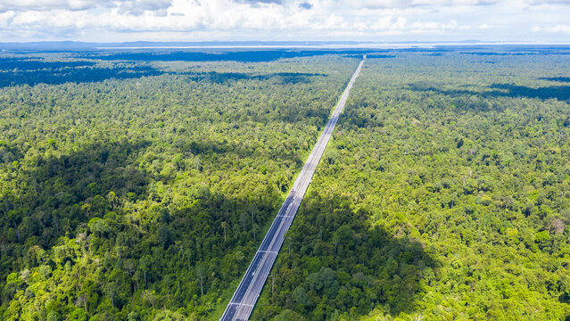 Temburong Bridge is a 30-kilometre (19-mile) bridge currently under construction in Brunei. It will connect Mengkubau and Sungai Besar in Brunei-Muara District and Labu Estate in Temburong District.