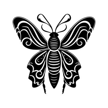 Embrace the unique and mesmerizing world of insects with this hand drawn tribal tattoo illustration. Delicate yet powerful, it captures the essence of transformation and resilience. Generative AI