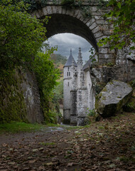 Beautiful ancient chapel Sainte Barbe in Brittany