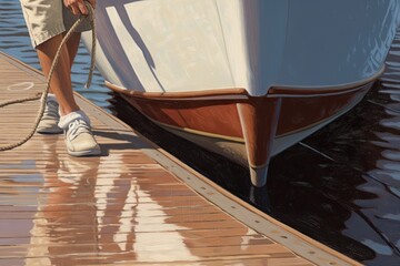 man_on_a_sailboat_is_standing_and_cleaning