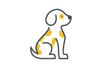cute dog logo design vector template