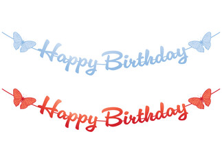 Banner with the text happy birthday