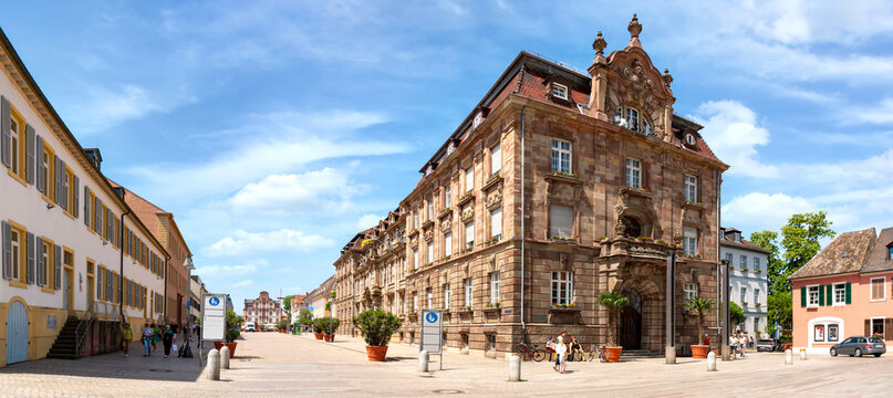 Cityscape of Speyer with traditional buildings on a sunny day in summer, Germany