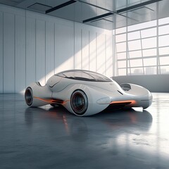 Conceptual design of a futuristic vehicle. Generative AI
