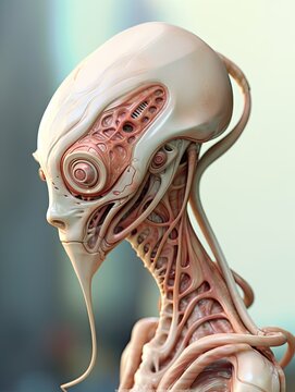 Extraterrestrial alien concept. Generative AI
