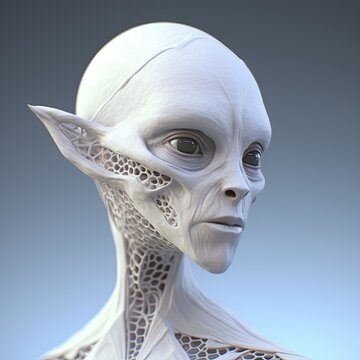 Extraterrestrial alien concept. Generative AI