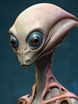 Extraterrestrial alien concept. Generative AI