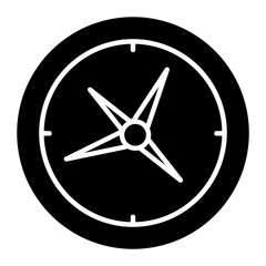 Compass Glyph Icon