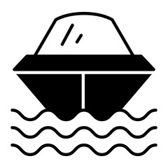 Cruise Liner Glyph Icon