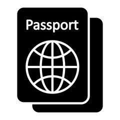 Passport Glyph Icon