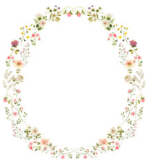 Small  flowers decorative frame - 609679337