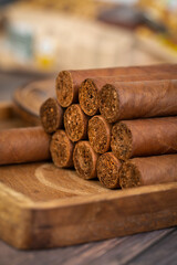 A stack of cuban cigars