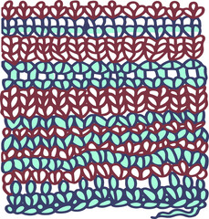 picture doodle style hand-tied canvas
