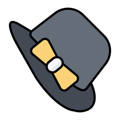 Hat Line Color Icon
