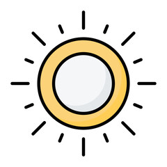 Sun Line Color Icon
