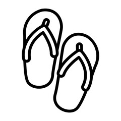 Sandals, Footwear, Shoes, Summer shoes, Open-toe shoes, Casual shoes, Comfortable shoes Icon lineal