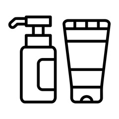 Lotion, Skin care, Moisturizer, Hydration, Skin hydration, Body lotion, Face lotion Icon lineal