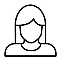 Woman, Women, Femininity, Empowerment, Women's rights, Women's health, Women's beauty Icon lineal