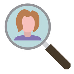 adult woman flat icon