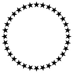 Fototapeta premium Stars in a circle shape with colorful.