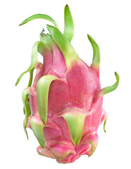 Fototapeta premium Dragon fruit or pitaya isolated. Png transparency