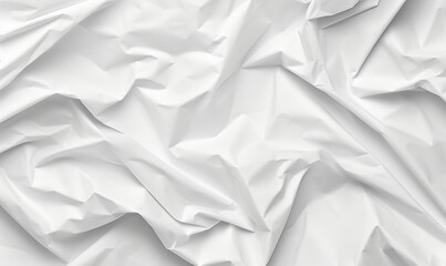 White crumpled paper with a realistic texture
