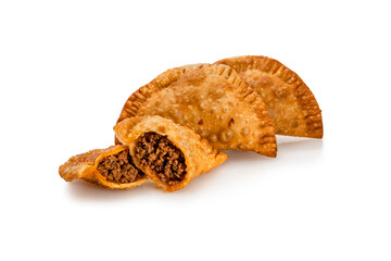 Ground Beef Empanadas on white background