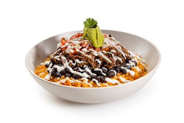Birria Bowl on white background