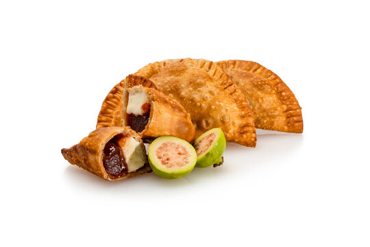 Guava Empanadas on white background