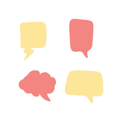 set of colorful speech bubbles, vector bubbles