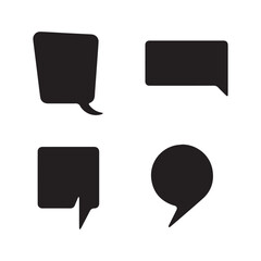 set of black speech bubbles, vector bubbles