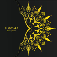 Beautiful floral mandala design, creative ornamental decorative element in circle shape
