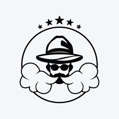 Vapor vaporizer logo template vector illustration