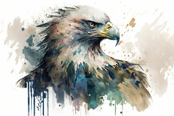 eagle on a white background, ai generated