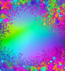 Fototapeta na wymiar Magical Forest of bright colors, abstract style, fairytale forest, Generative AI Art Illustration 04