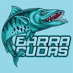 barracuda fish, suitable for your esport logo and brand
