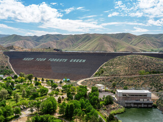 Earthen Dam on the Boise river with power plant