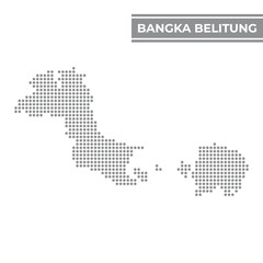 Fototapeta premium Dotted map of Bangka Belitung is a province of Indonesia