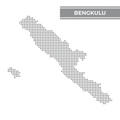 Obraz premium Dotted map of Bengkulu is a province of Indonesia