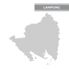 Dotted map of Lampung is a province of Indonesia