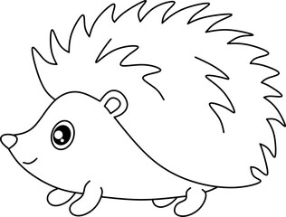 Porcupine line art for coloring book