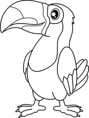 Macau bird line art for coloring book