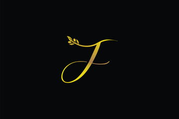 jf fj letter mark logo design template