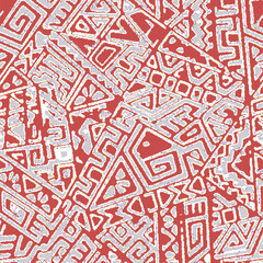 Ikat geometric folklore ornament. Tribal ethnic vector texture. Seamless striped pattern in Aztec style. Figure tribal embroidery. Indian, Scandinavian, Gyp sy, Mexican, folk pattern.ikat pattern