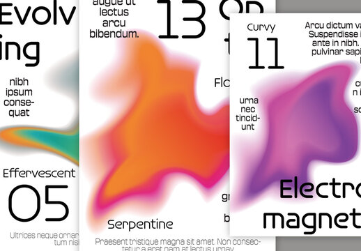 Flyer A4 Plasma Futuristic Glow Fluid Soft Gradient Shape