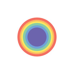 Obraz premium vector LGBT flag, LGBTQ+ flag, LGBT flag icon, circle LGBT flag