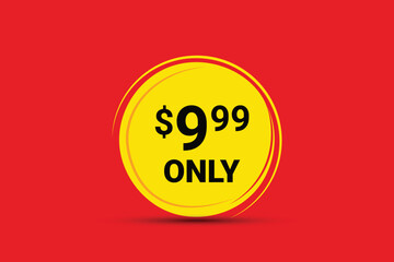 Vector sale 9.99 dollars only offer badge sticker design