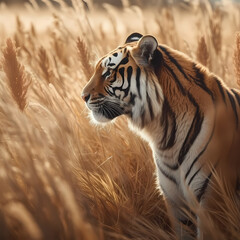 Fototapeta na wymiar Tiger in The Evening