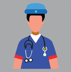 doctor with stethoscope and clipboard