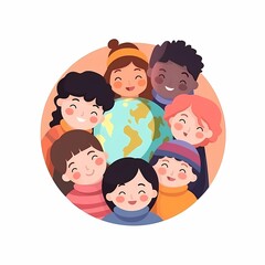 International friendship day background, poster, greeting card. Different but best friends. International day of friendship. Best friends concept. July 30. 30th July. illustration. Ai generated